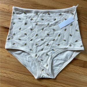 ARQ High Rise Cotton Underwear Large Calico Print NWT